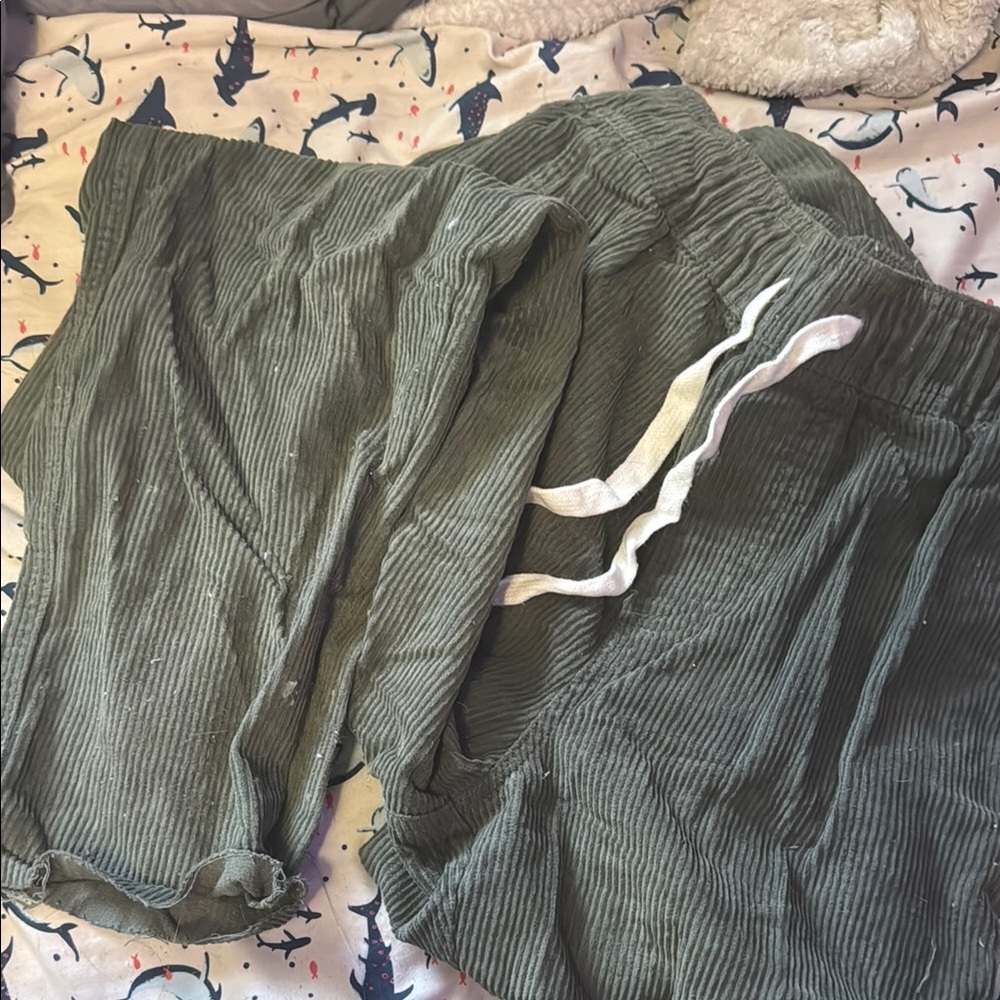 No Boundaries Green Corduroy Joggers